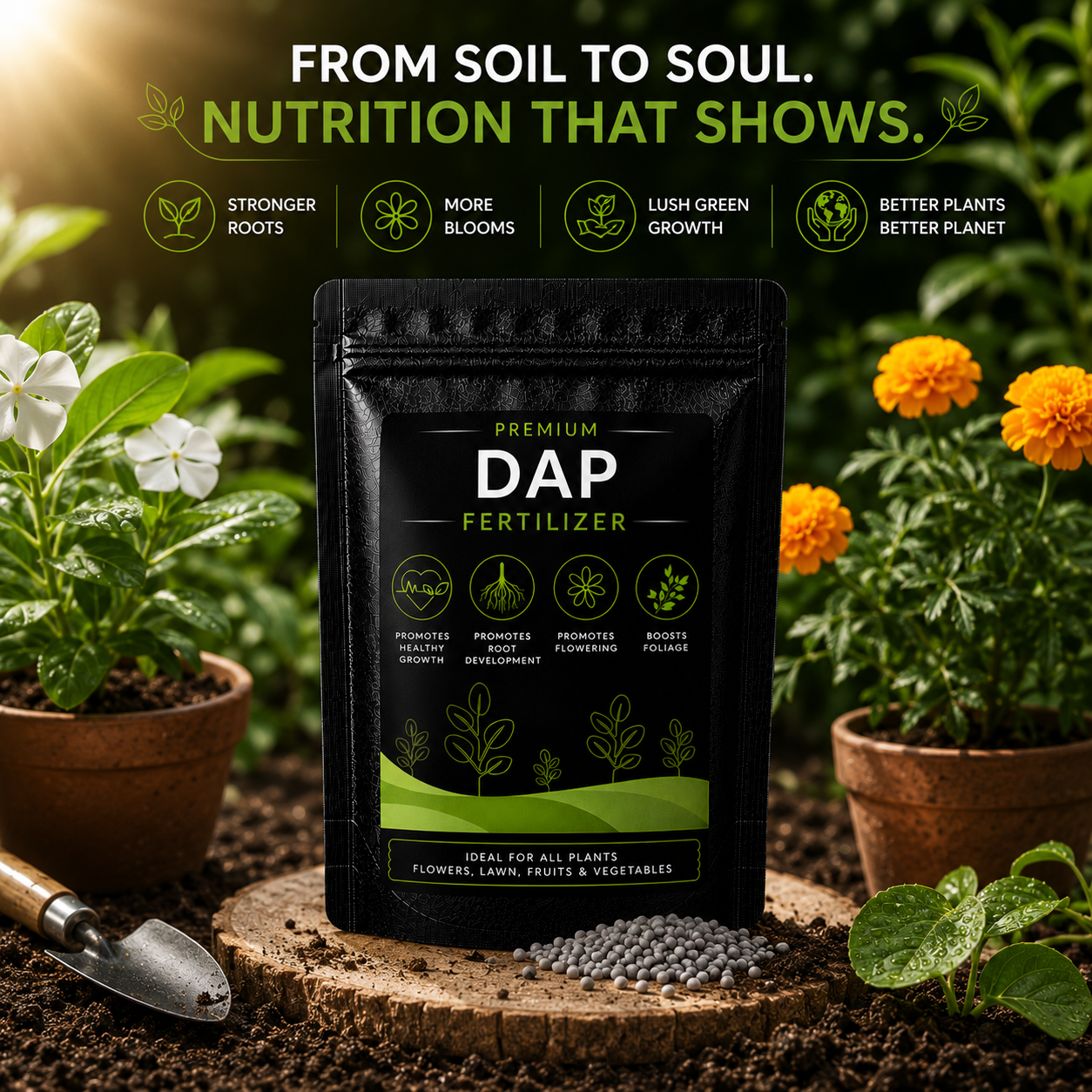 DAP Fertilizer - For Blooming & Fruiting Plants (950 Grams)