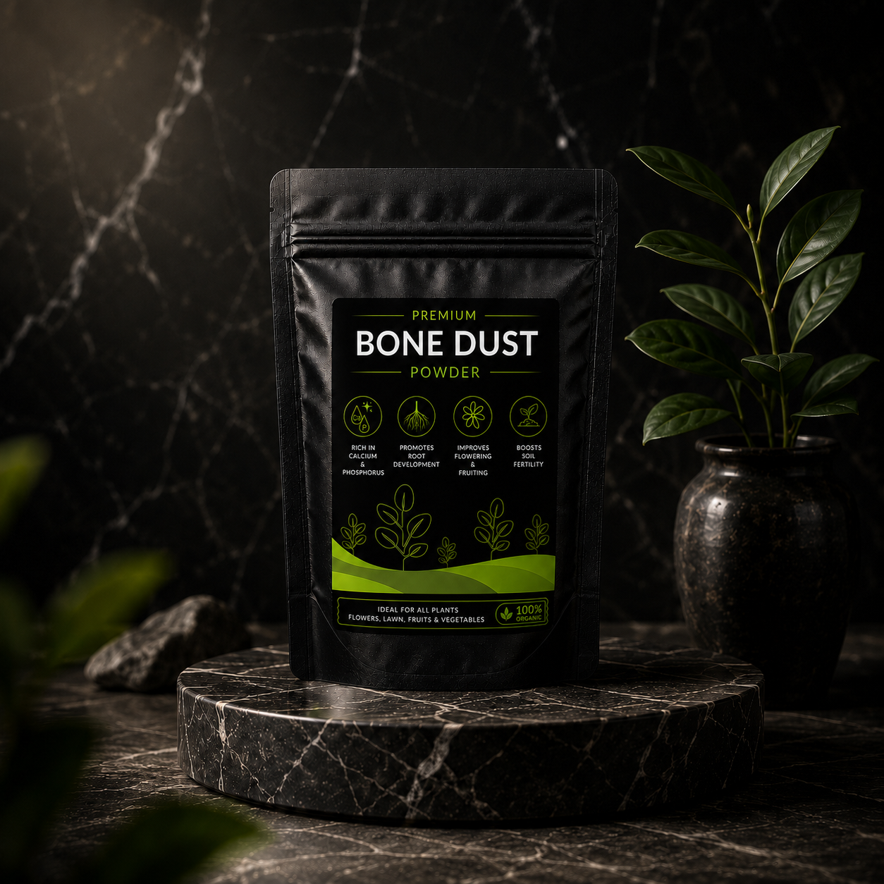 Bone Dust Powder - For Flowers, Vegetables and Fruit Plants (450 Grams)