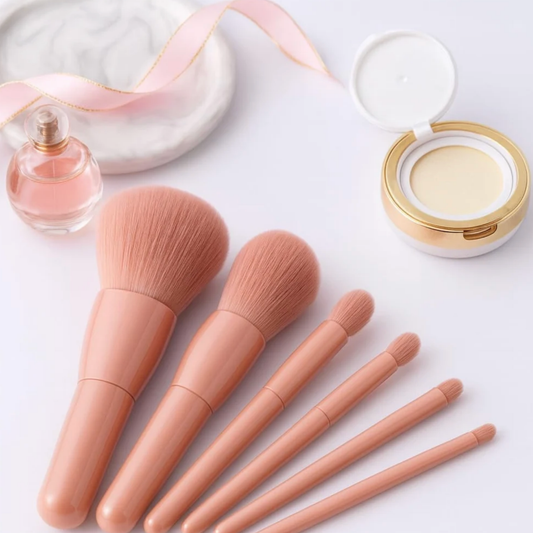 Mini Makeup Brush Kit with Mirror