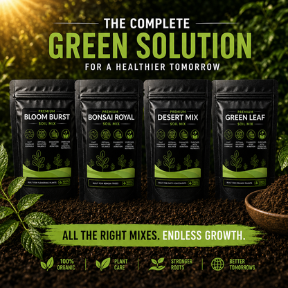 Gardening Combo - Bloom Burst Soil Mix, Bonsai Royal Soil Mix, Desert Mix Soil Mix and Green Leaf Soil Mix