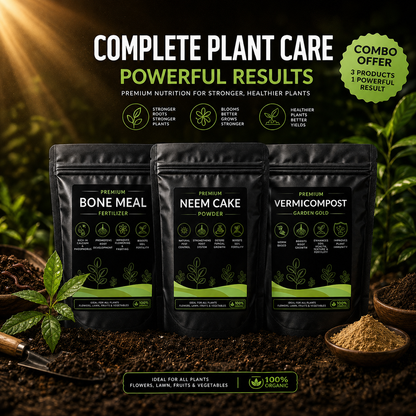 Gardening Combo - Bone Meal, Neem Cake Powder and Vermicompost