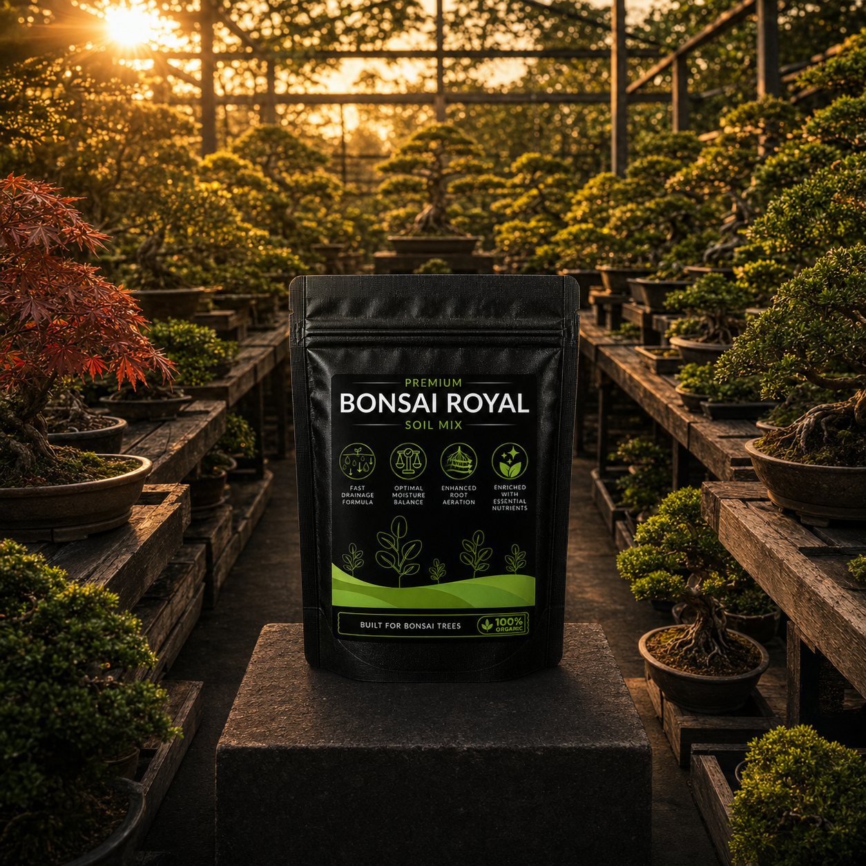 Plant Care Combo - Neem Cake Powder and Bonsai Royal Soil Mix