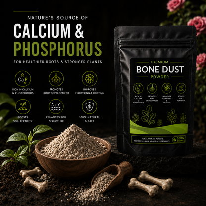 Bone Dust Powder - For Flowers, Vegetables and Fruit Plants (450 Grams)