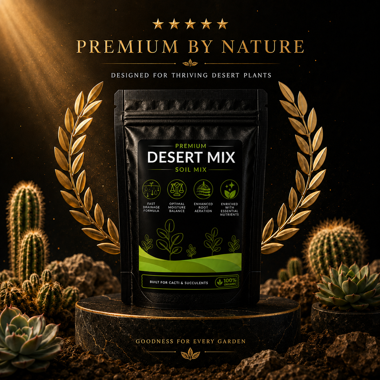 Desert Soil Mix - For Succulents & Cacti (1250 Grams)