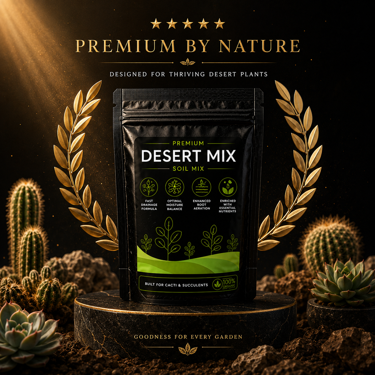 Desert Soil Mix - For Succulents & Cacti (1250 Grams)