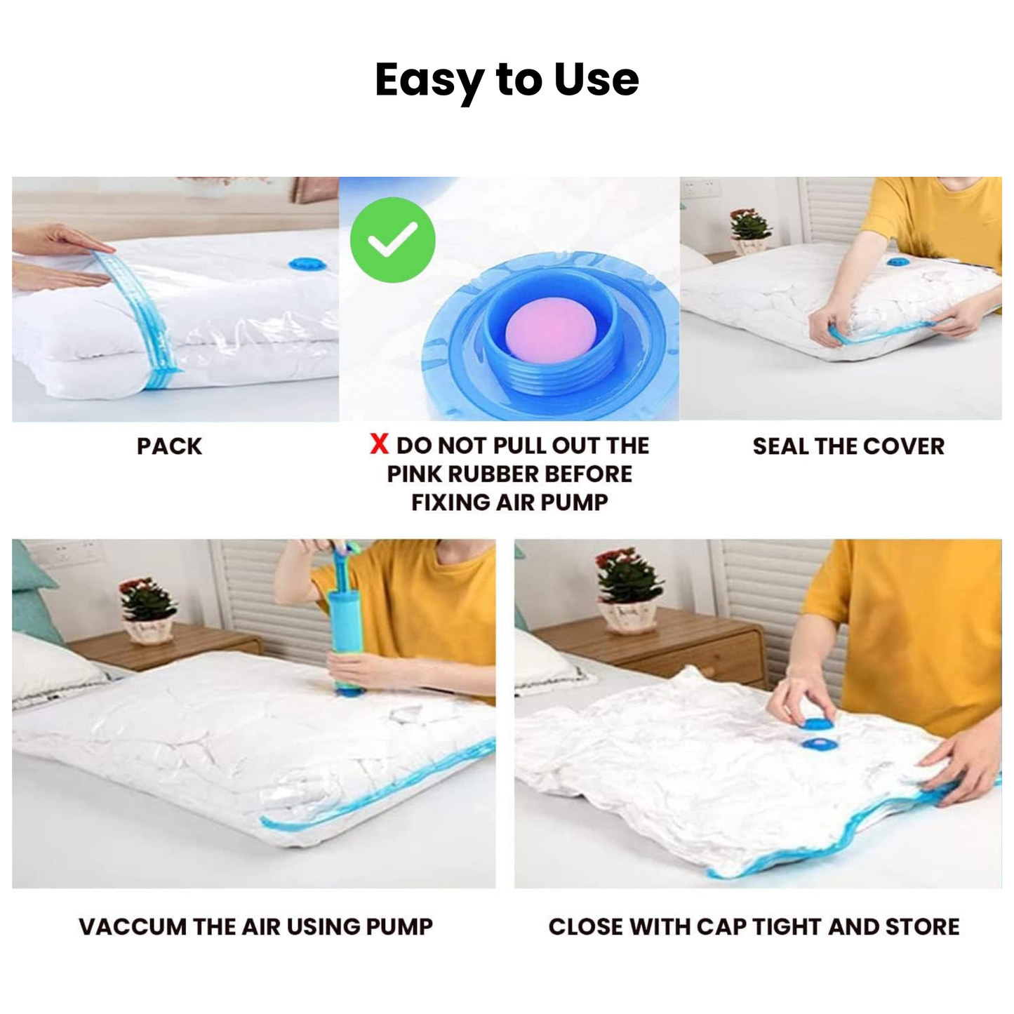 Vacuum Storage Bags with Pump