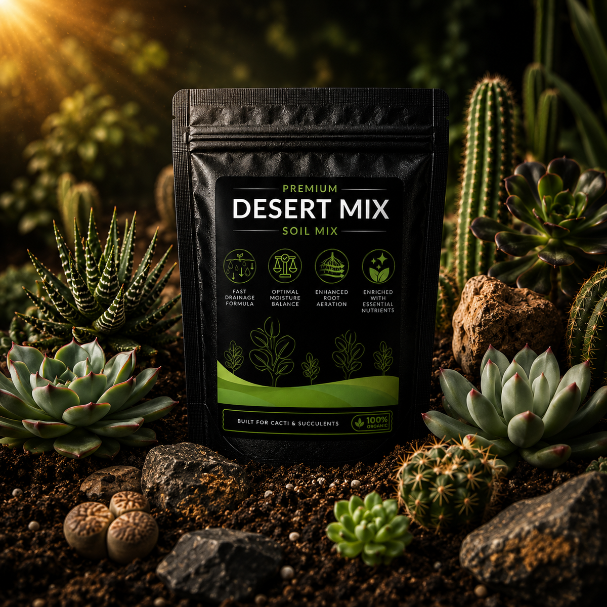Desert Soil Mix - For Succulents & Cacti (1250 Grams)