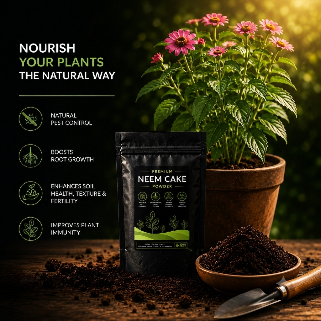 Plant Care Combo - Neem Cake Powder and Bonsai Royal Soil Mix