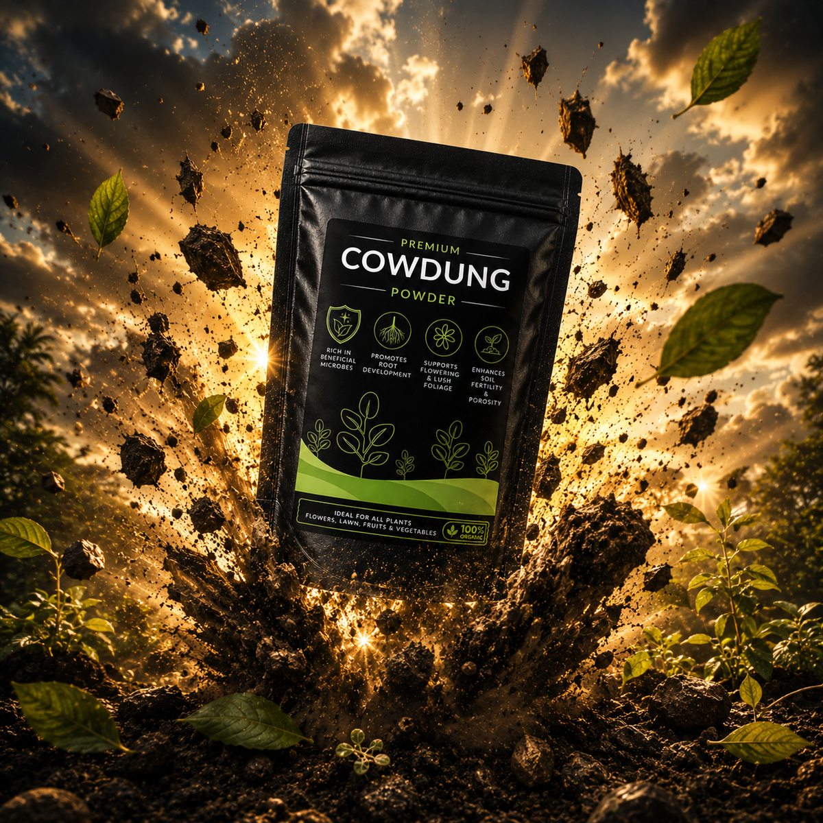 Cowdung Powder - For All Plants (950 Grams)