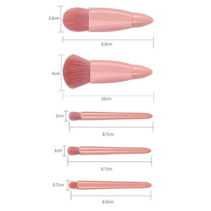 Mini Makeup Brush Kit with Mirror