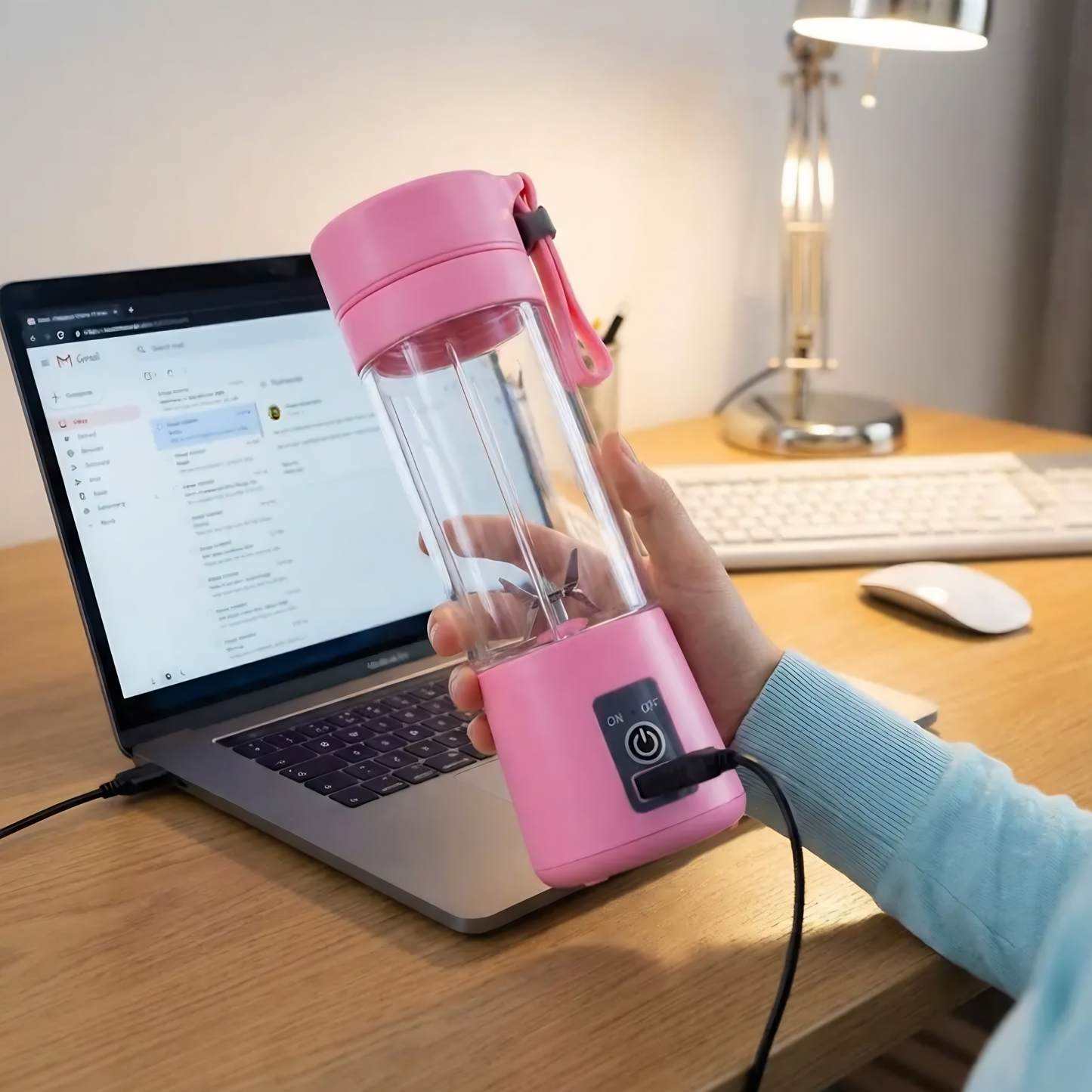 Portable 6-Blade Rechargeable Blender Mixer