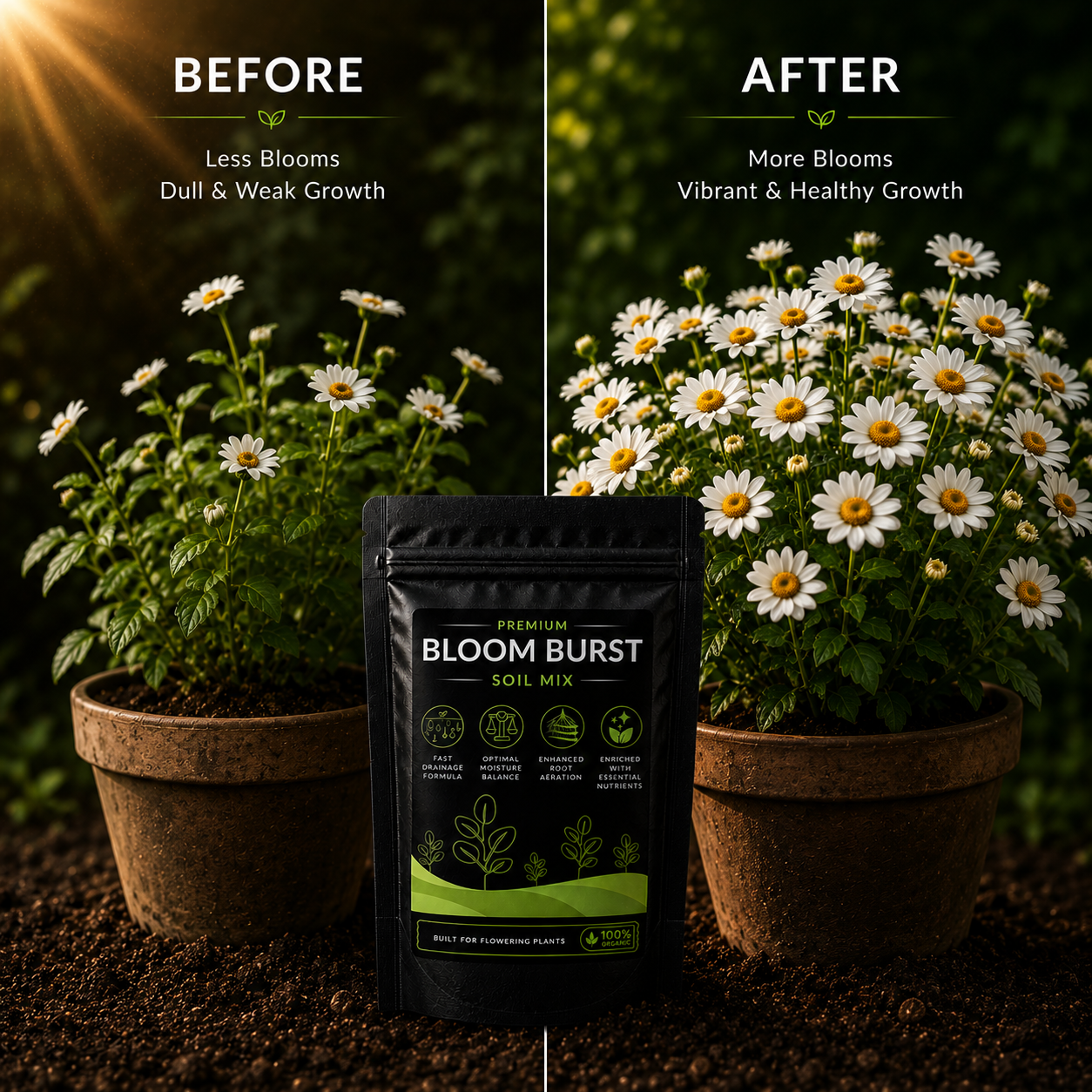 Gardening Combo - Bloom Burst Soil Mix, Bonsai Royal Soil Mix, Desert Mix Soil Mix and Green Leaf Soil Mix