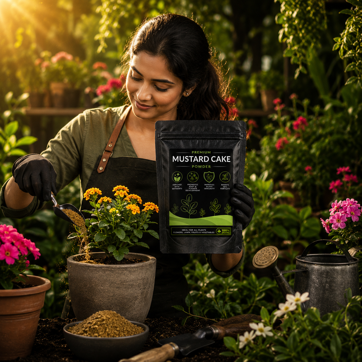 Mustard Cake Powder - For All Plants (950 Grams)