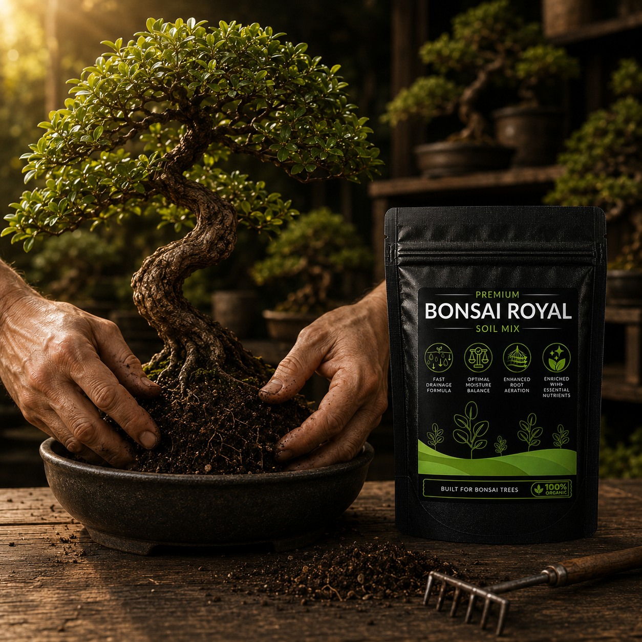 Gardening Combo - Bone Dust Powder, Bonsai Royal Soil Mix and Desert Mix Soil Mix