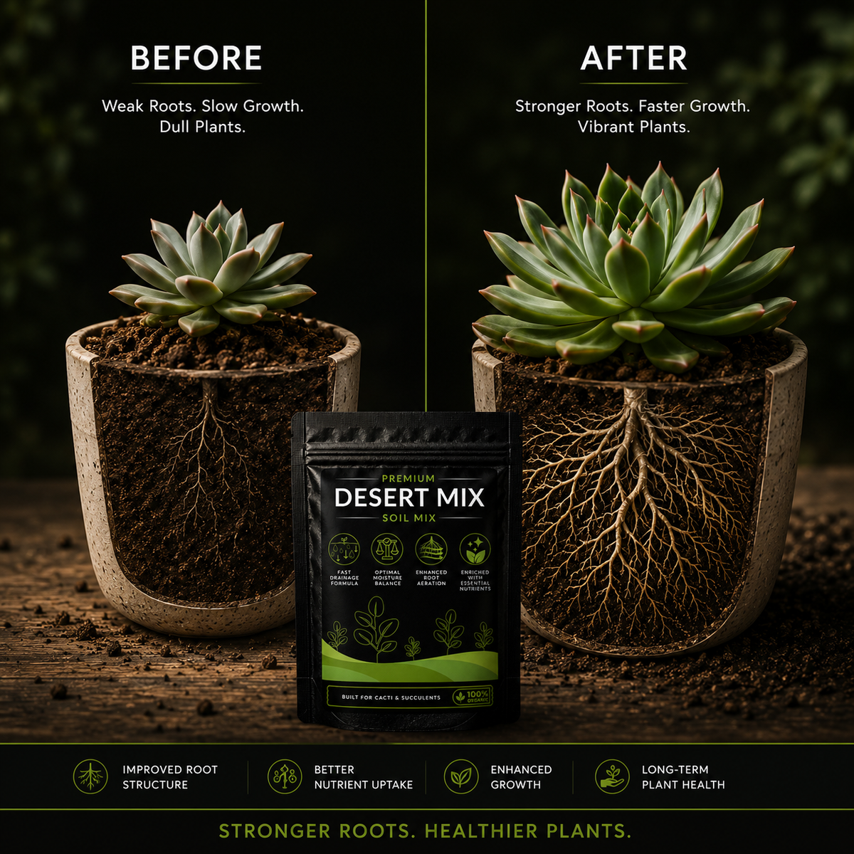 Desert Soil Mix - For Succulents & Cacti (1250 Grams)