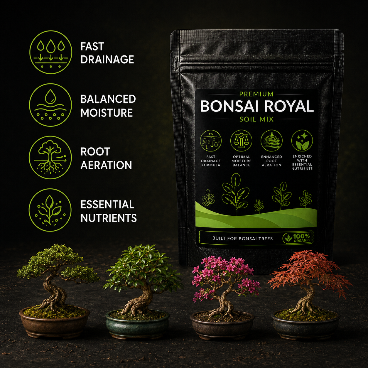 Bonsai Royal Soil Mix - For Healthy Bonsai Growth (1250 Grams)