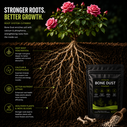 Bone Dust Powder - For Flowers, Vegetables and Fruit Plants (450 Grams)