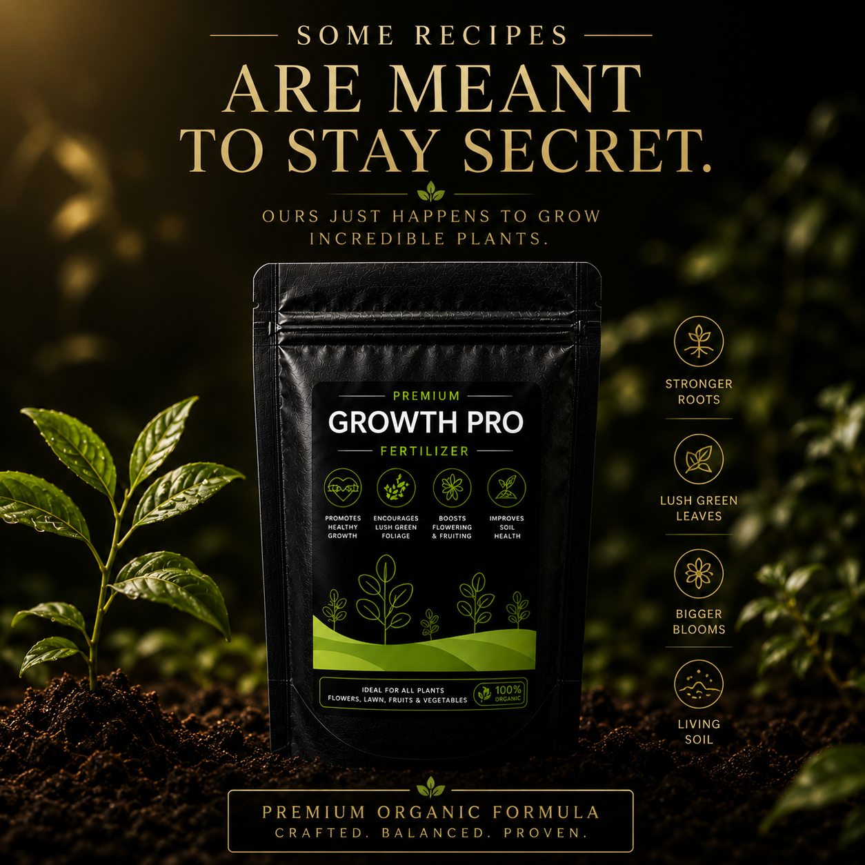 Growth Pro Fertilizer - Organic For All Plants (950 Grams)