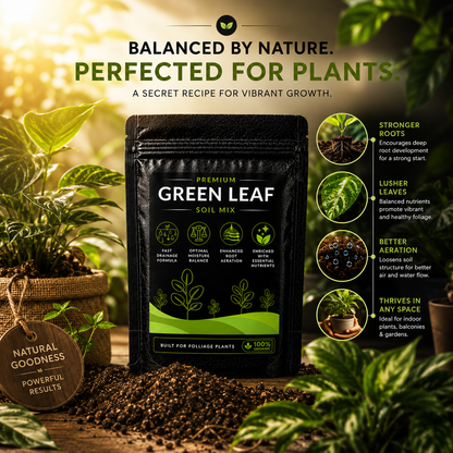 Green Leaf Soil Mix - For Foliage Plants (1250 Grams)