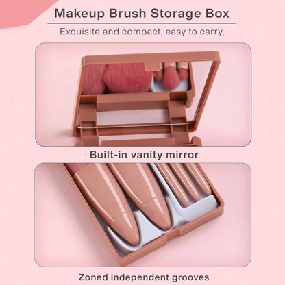 Mini Makeup Brush Kit with Mirror
