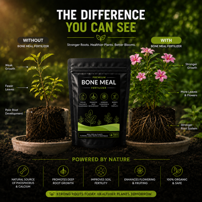 Bone Meal Fertilizer - For Flowers, Vegetables and Fruit Plants (950 Grams)