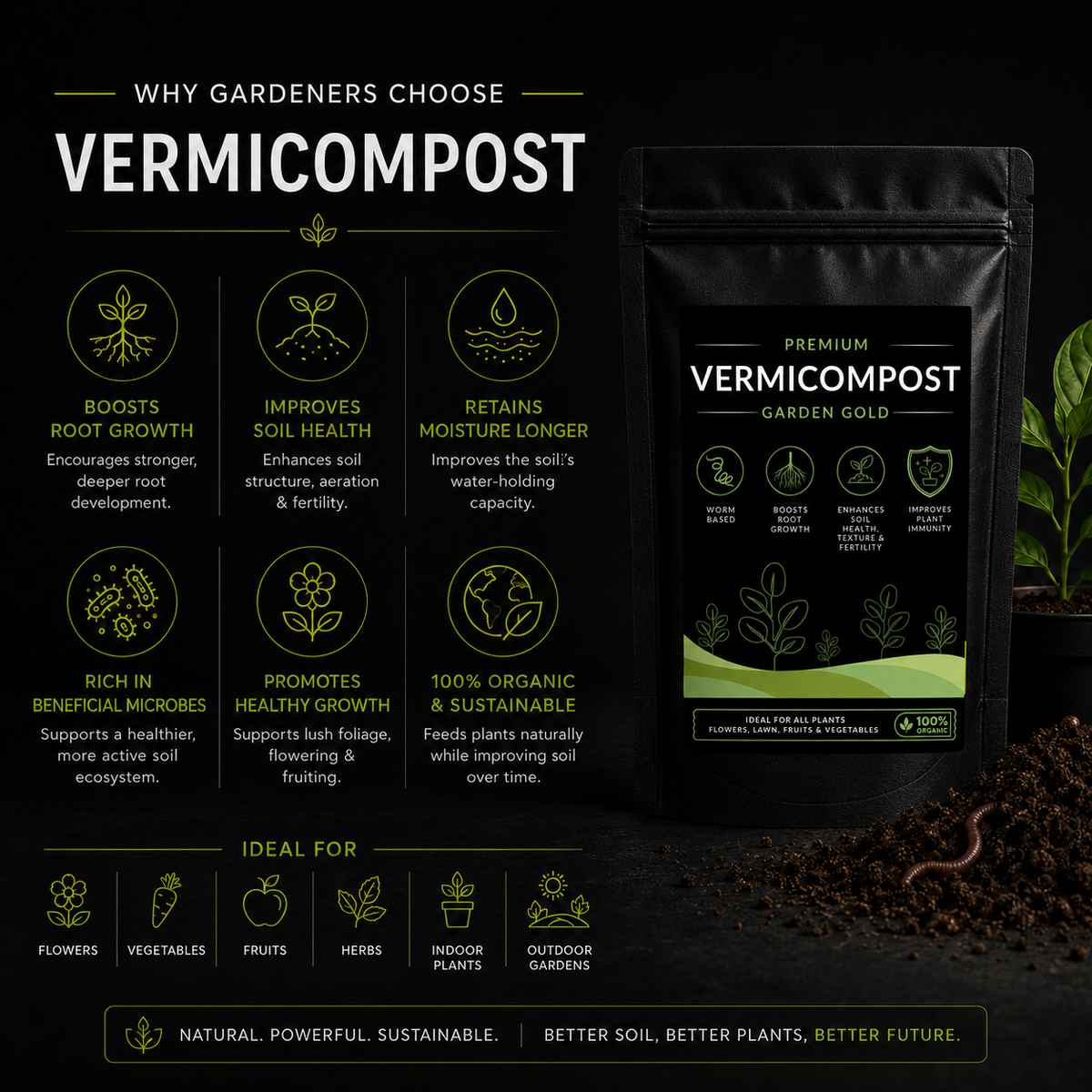 Vermicompost - Garden Gold - For All Plants (950 Grams)