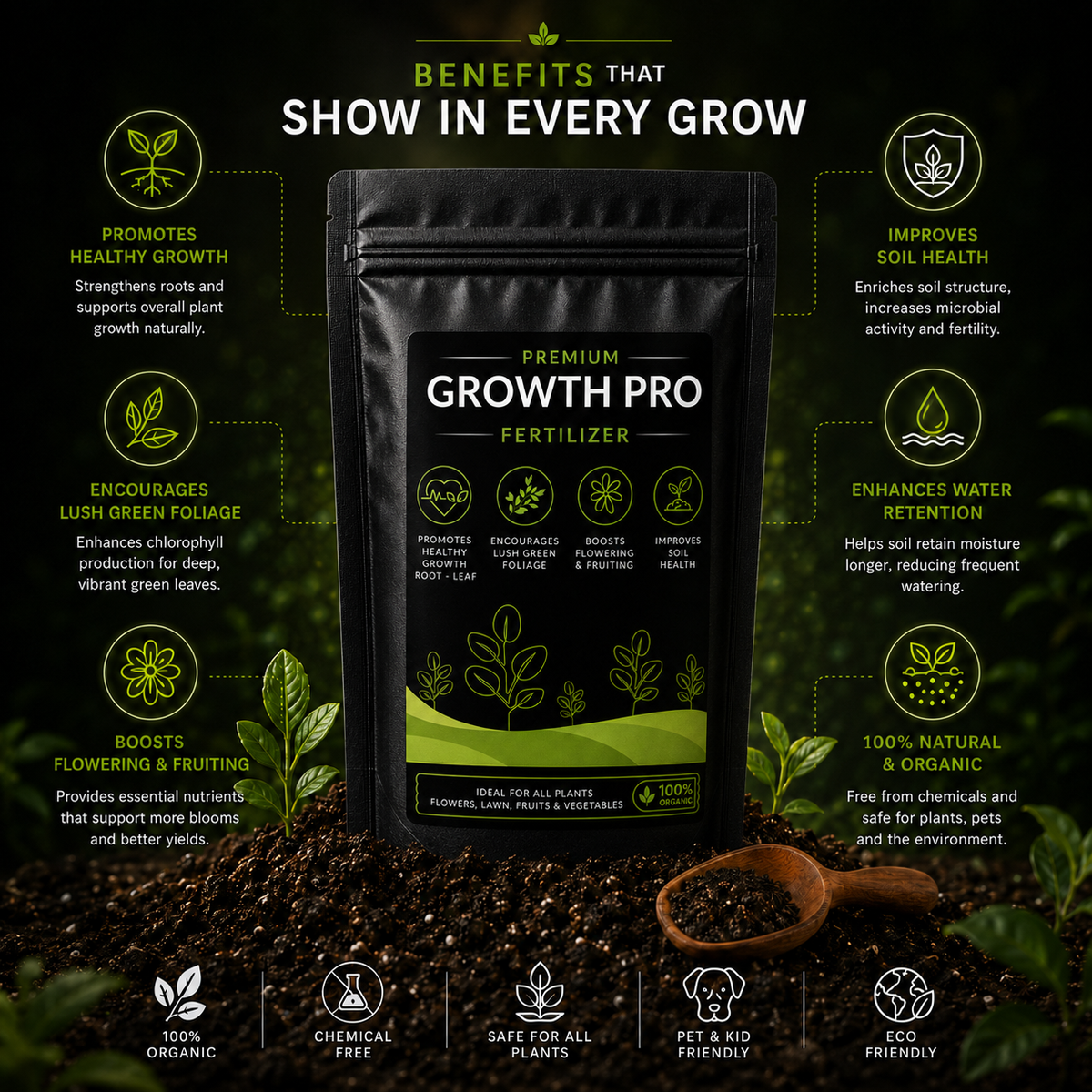 Growth Pro Fertilizer - For All Plants (950 Grams)