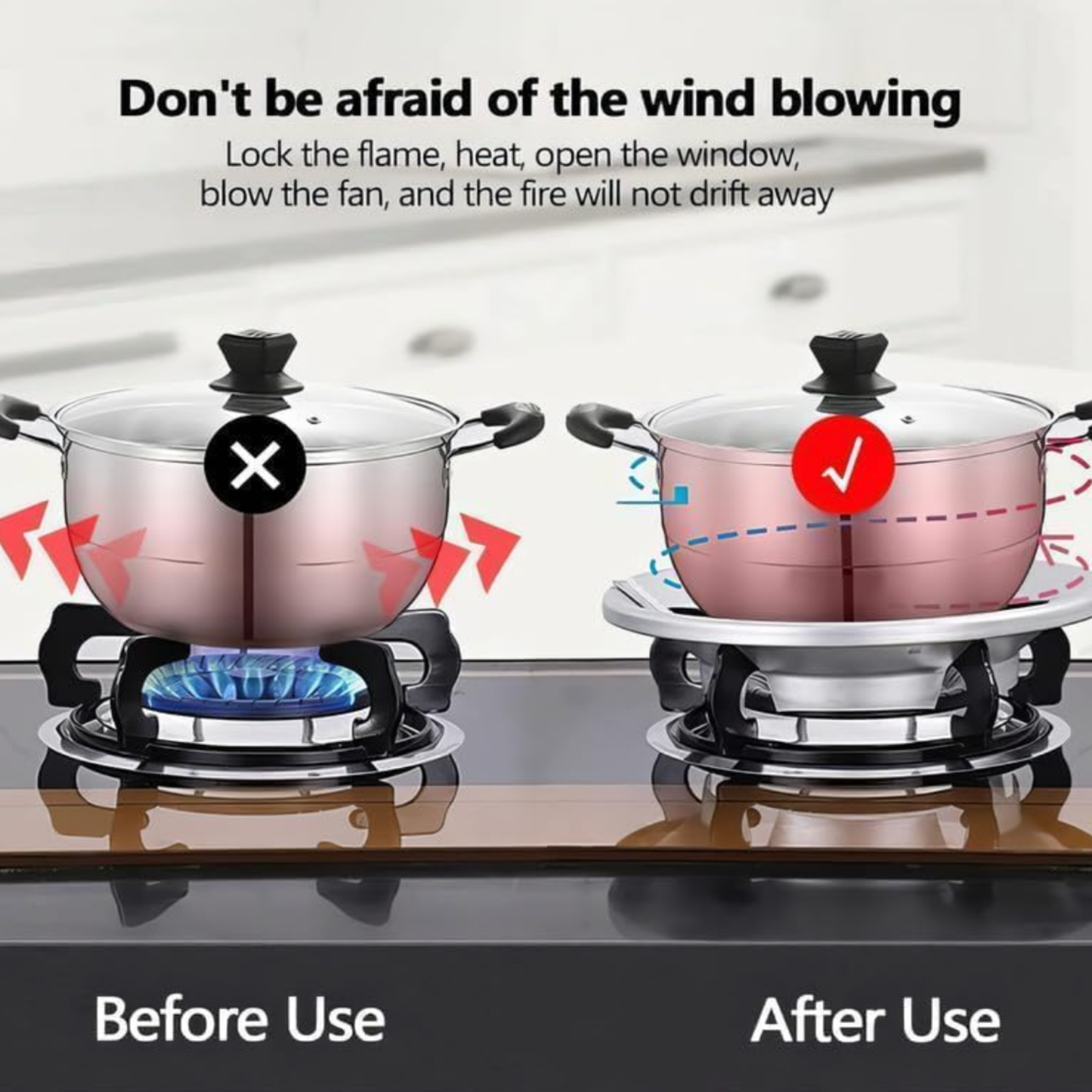 Gas Saving Burner Stand - Windproof and Premium Quality