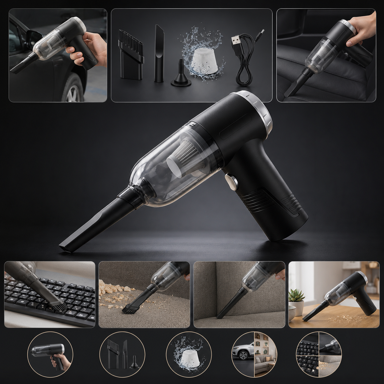 3-in-1 Cordless Portable Vacuum Cleaner