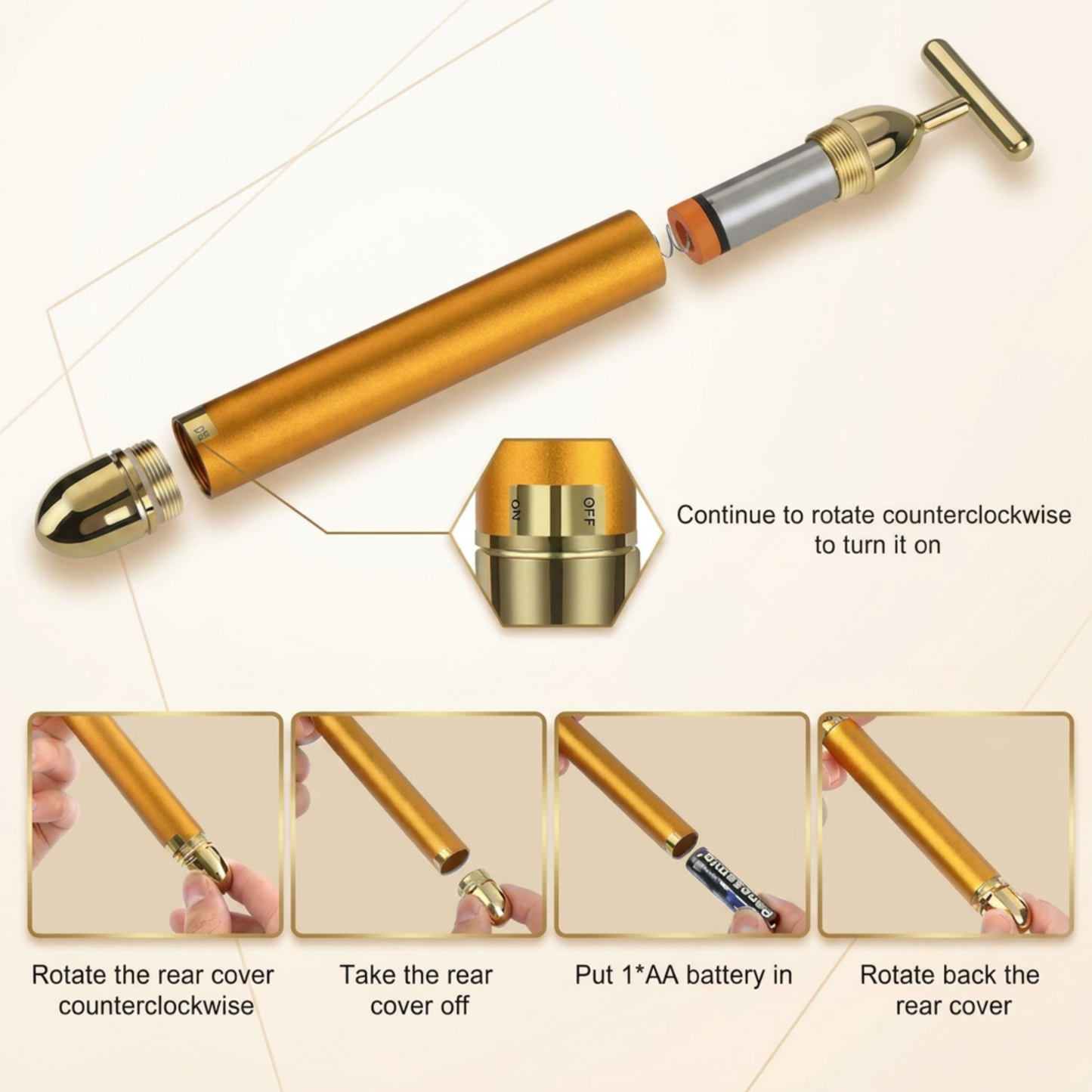 Gold Face Massager