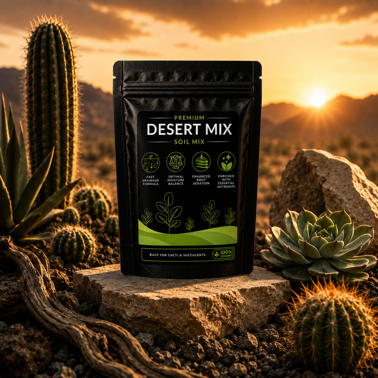 Desert Soil Mix - For Succulents & Cacti (1250 Grams)